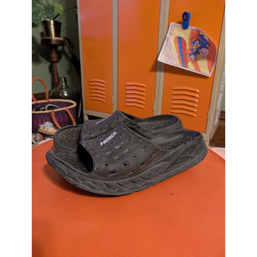 Hoka One One Ora Recovery Slide 3 Men's Size 13 Black Slip On Sandals Comfort